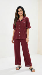 Soft Cotton Satin Silk Night Suit