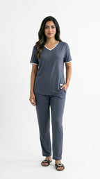 Soft Cotton V Neck PJ Set