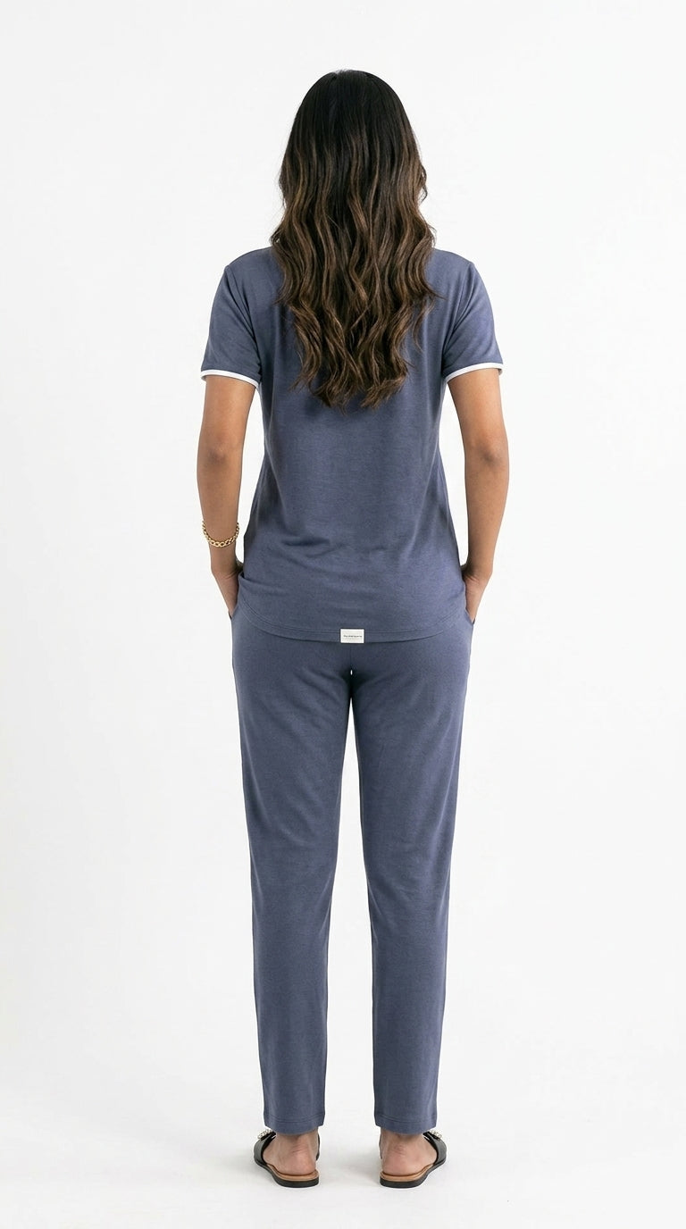 Soft Cotton V Neck PJ Set
