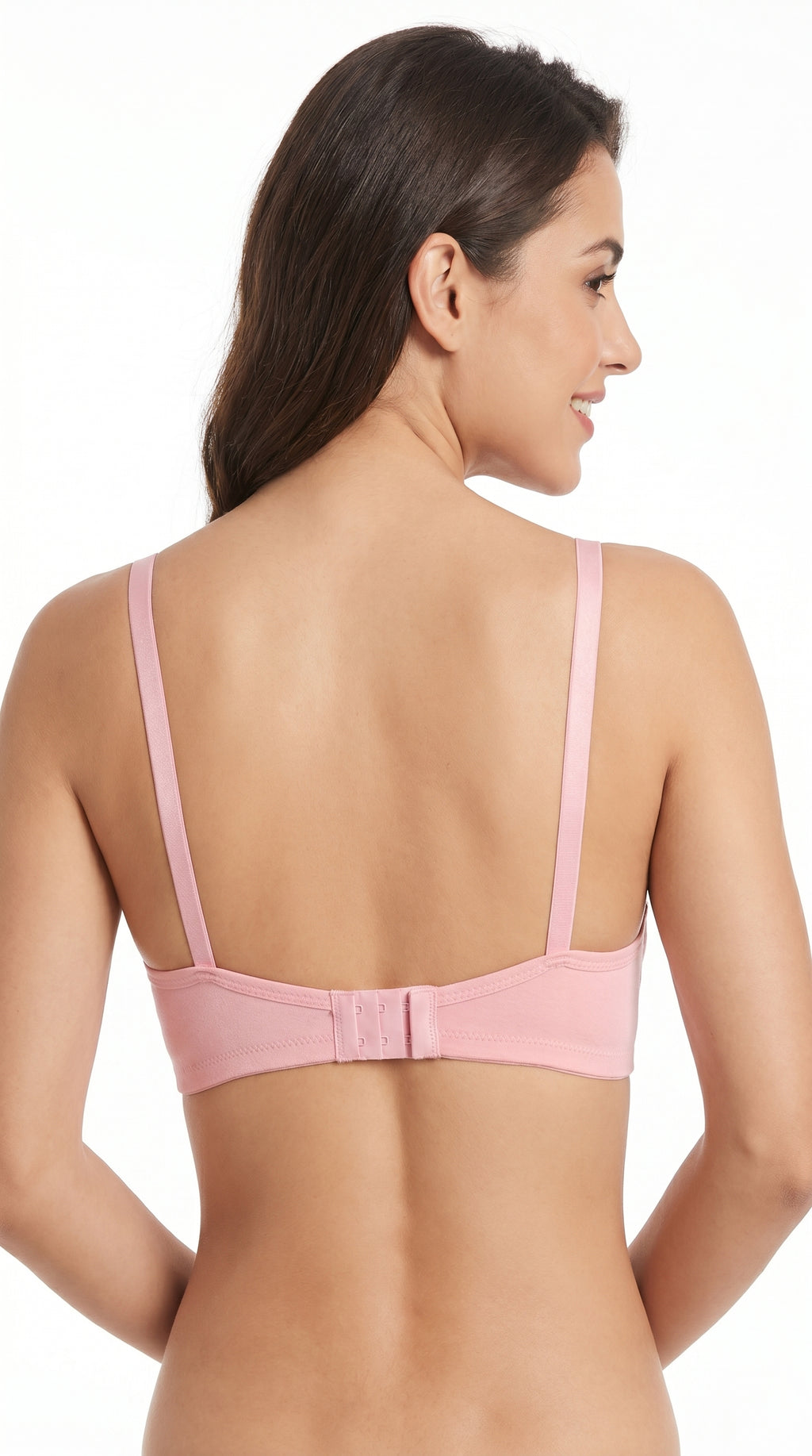 Non Padded Cotton Bra Pink