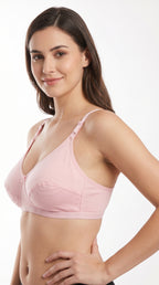 Non Padded Cotton Bra Pink