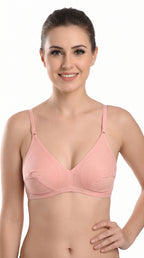 Non Padded Cotton Bra Pink