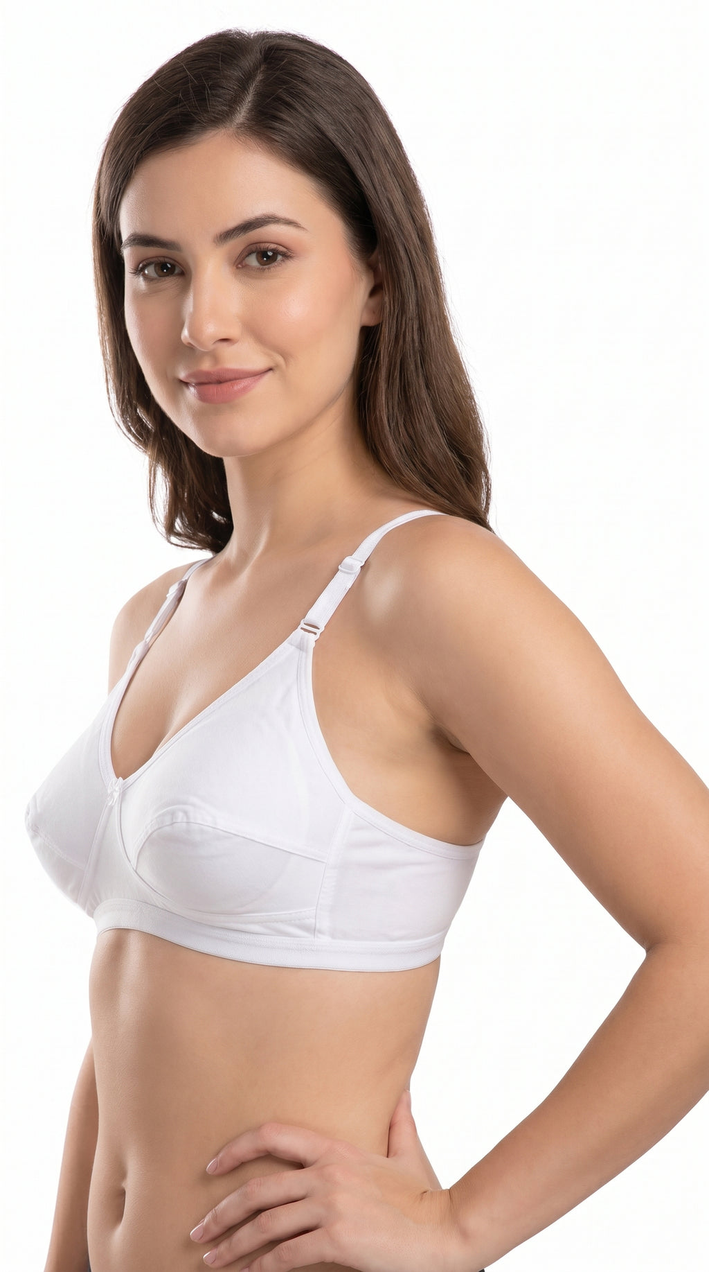 Non Padded Cotton Bra White