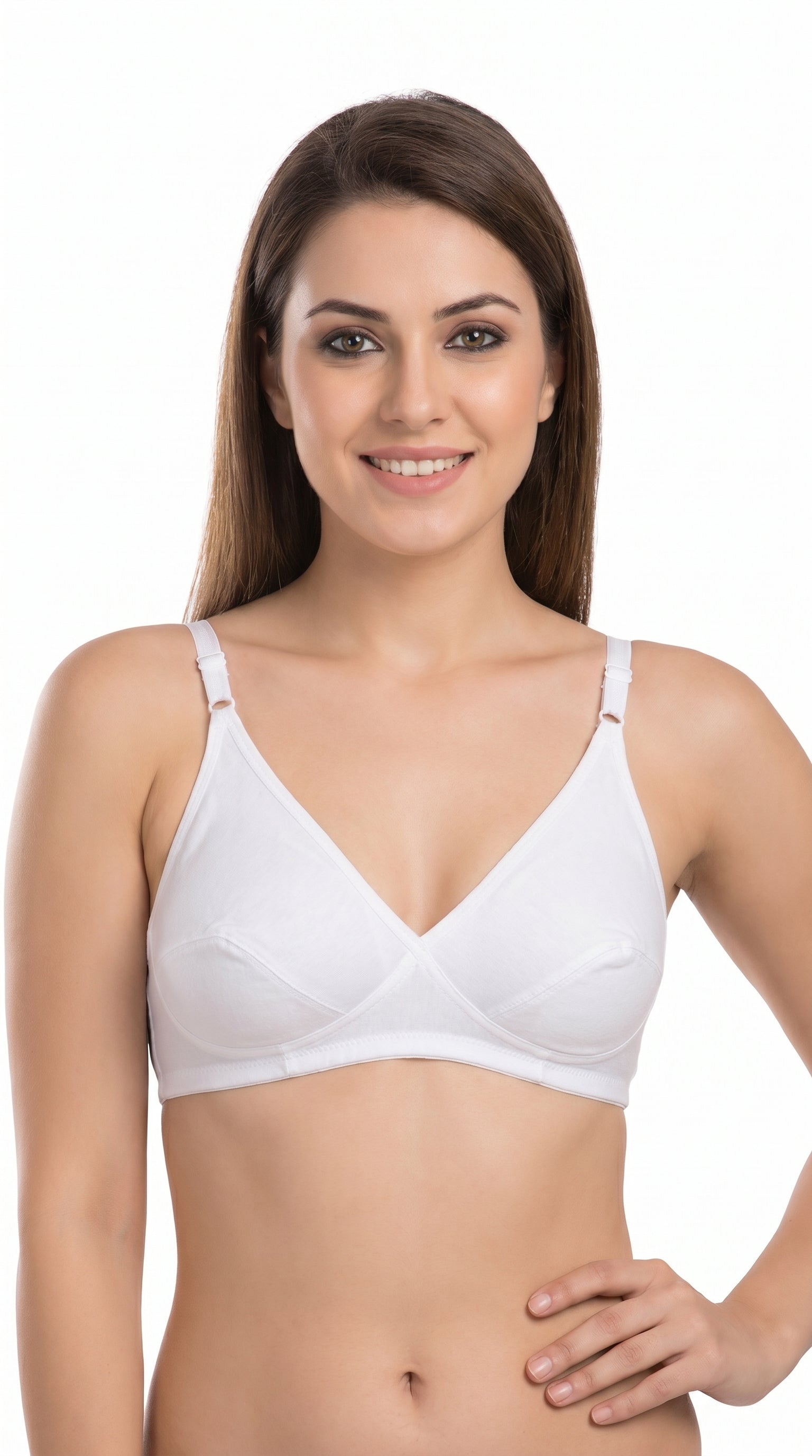 Non Padded Cotton Bra White
