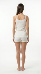 Soft Cotton Camisole Thin Strap White