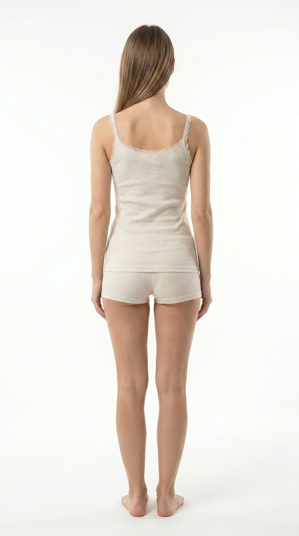 Soft Cotton Camisole Thin Strap White