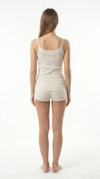 Soft Cotton Camisole Thin Strap White