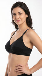 Non Padded Cotton Bra Black