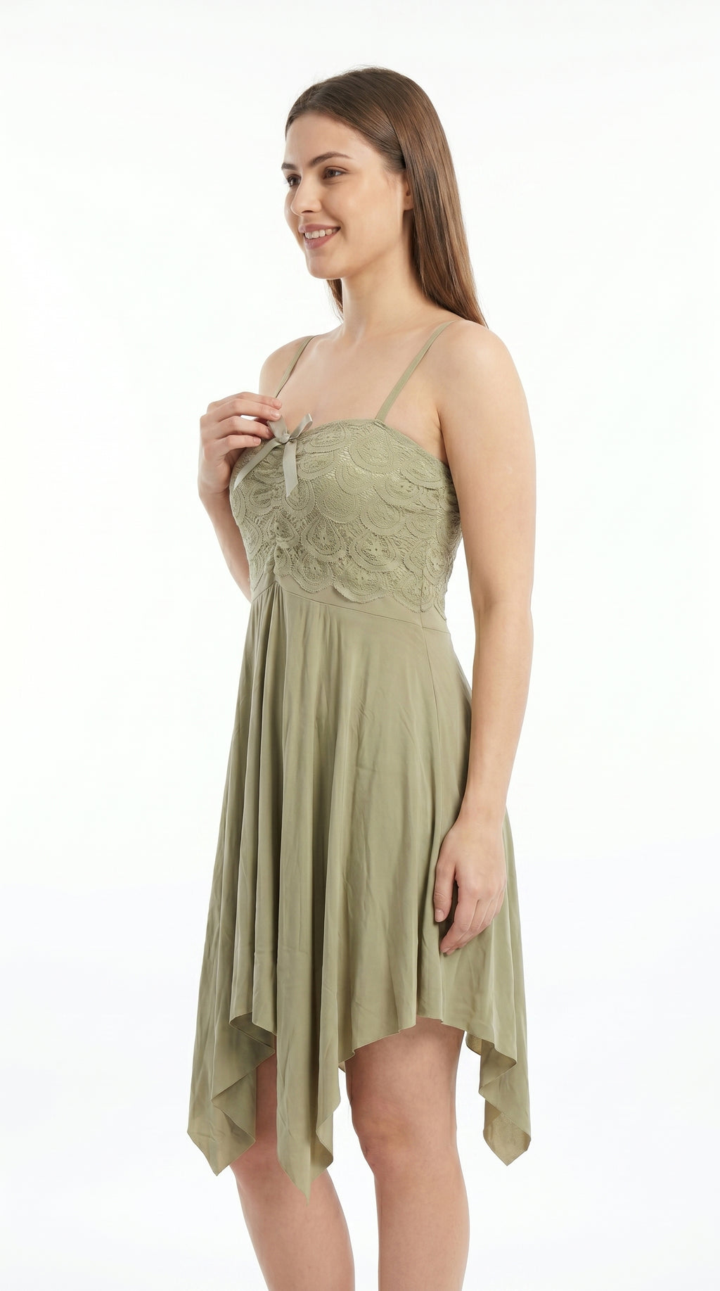 Frock Lace Cami Style Nighty 2 Pcs