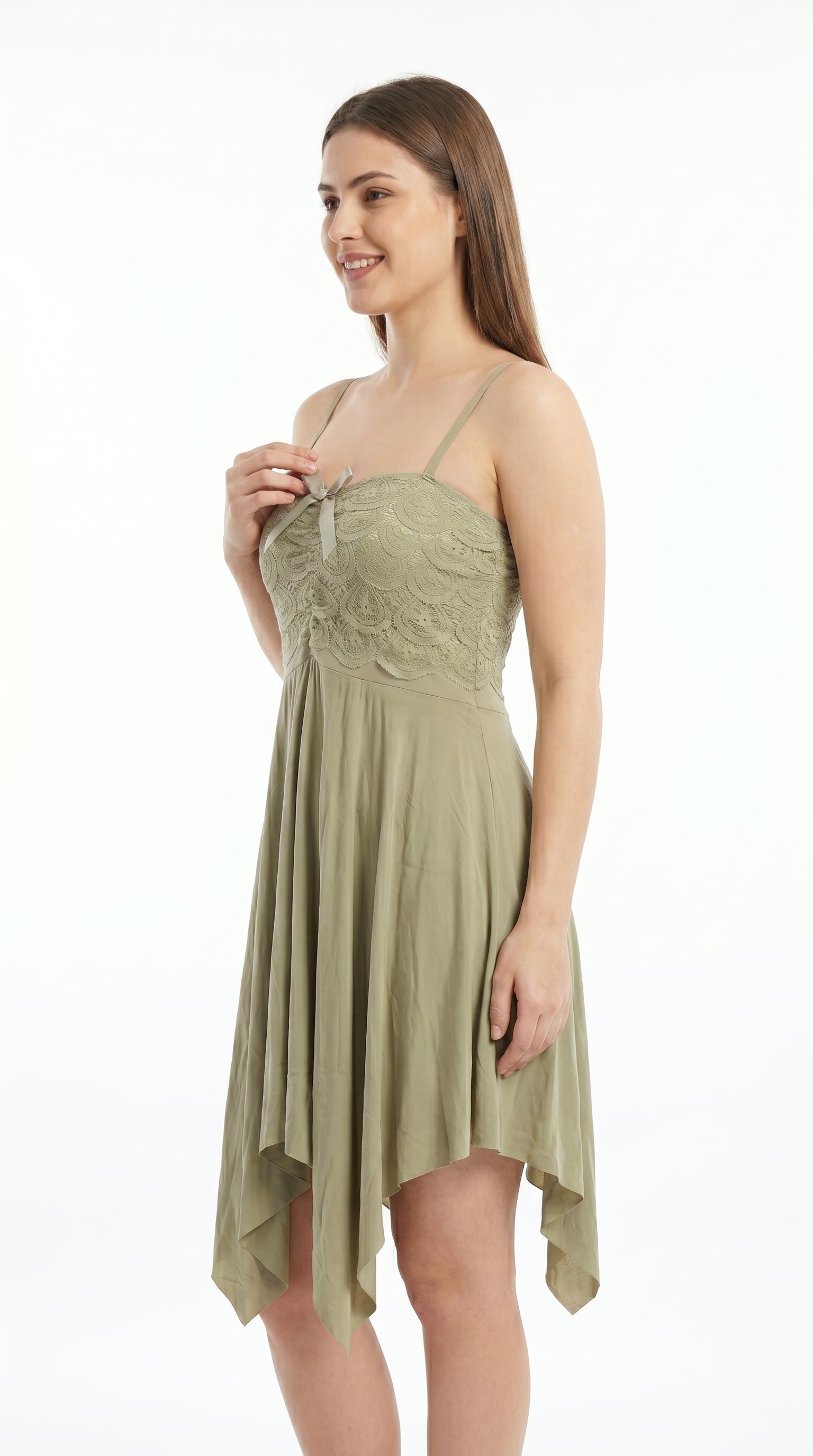Frock Lace Cami Style Nighty 2 Pcs