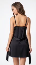 Soft Silk Gown Nighty 3 Pcs