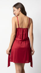 Soft Silk Gown Nighty 3 Pcs