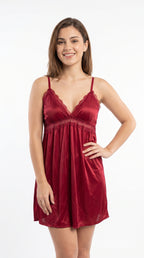 Soft Silk Gown Nighty 3 Pcs