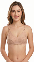 Non Padded Cotton Embroidery Bra
