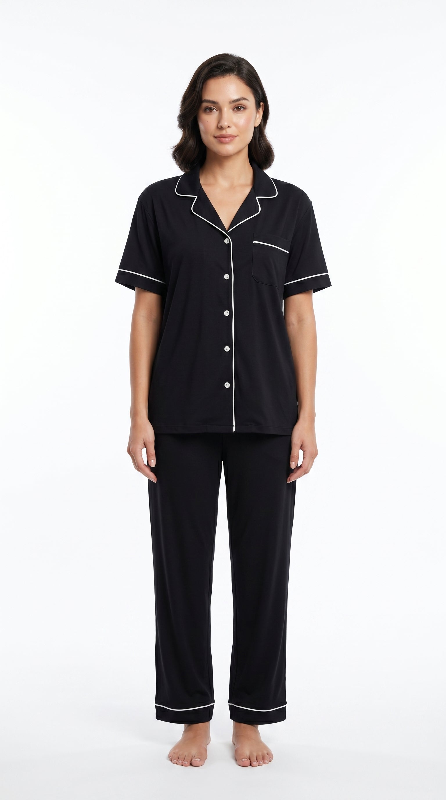 Soft Cotton Satin Silk Night Suit
