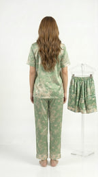 Floral Soft Cotton PJ Set 3 in 1