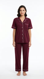 Soft Cotton Satin Silk Night Suit