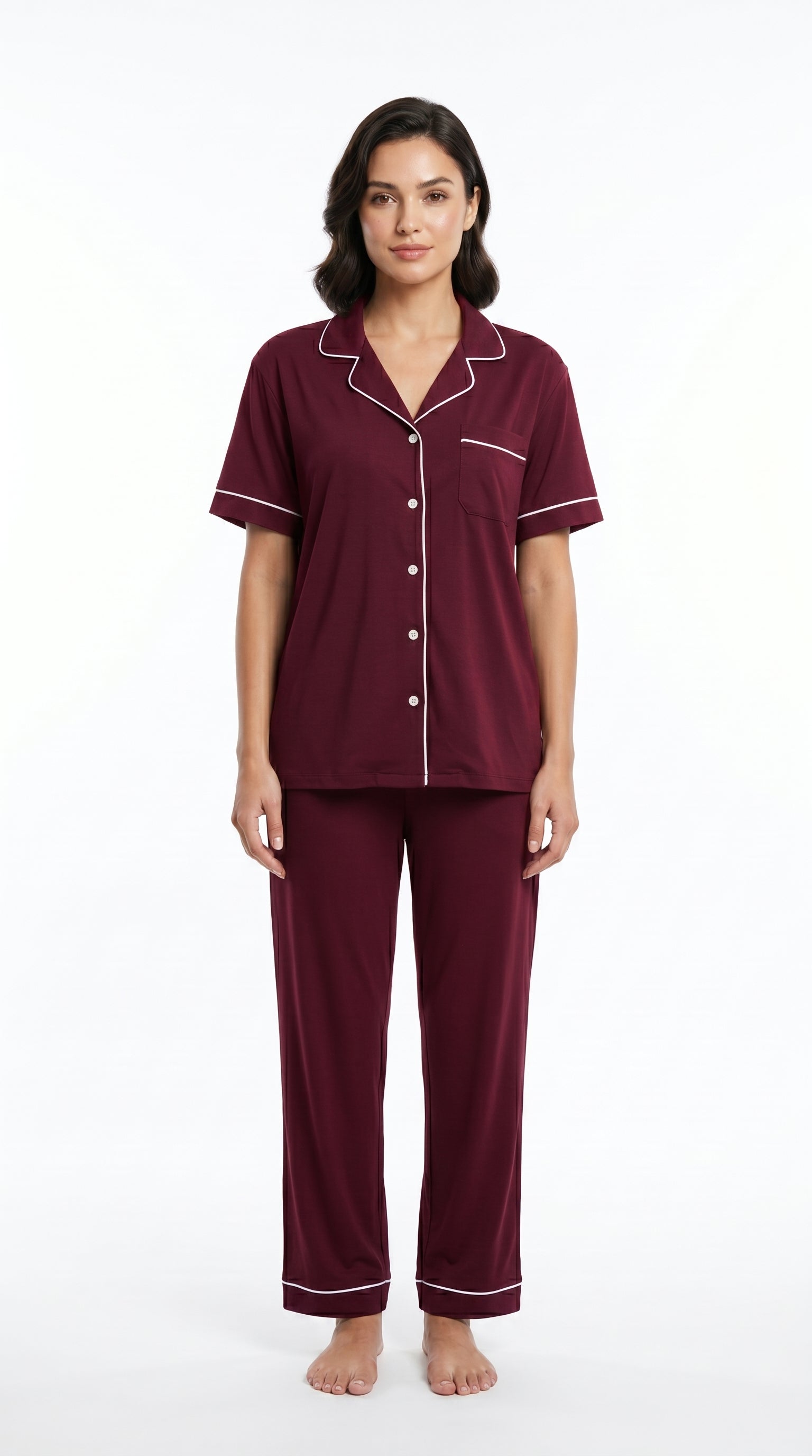 Soft Cotton Satin Silk Night Suit