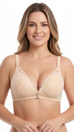 Padded Net T Shirt Daily Wear Bra Skin