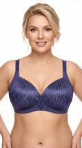 Padded T Shirt Daily Wear Bra Purple Lines