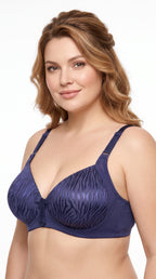 Padded T Shirt Daily Wear Bra Purple Lines