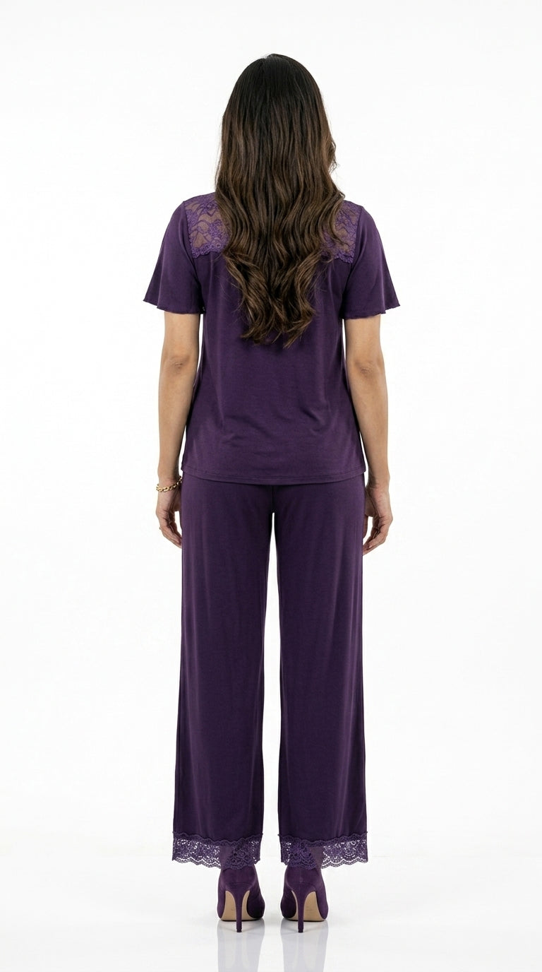 PJ set soft cotton net collar 2 Pcs