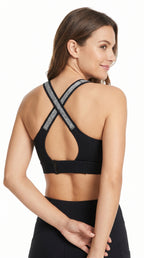 Active Pro Zip Sports Bra Grey