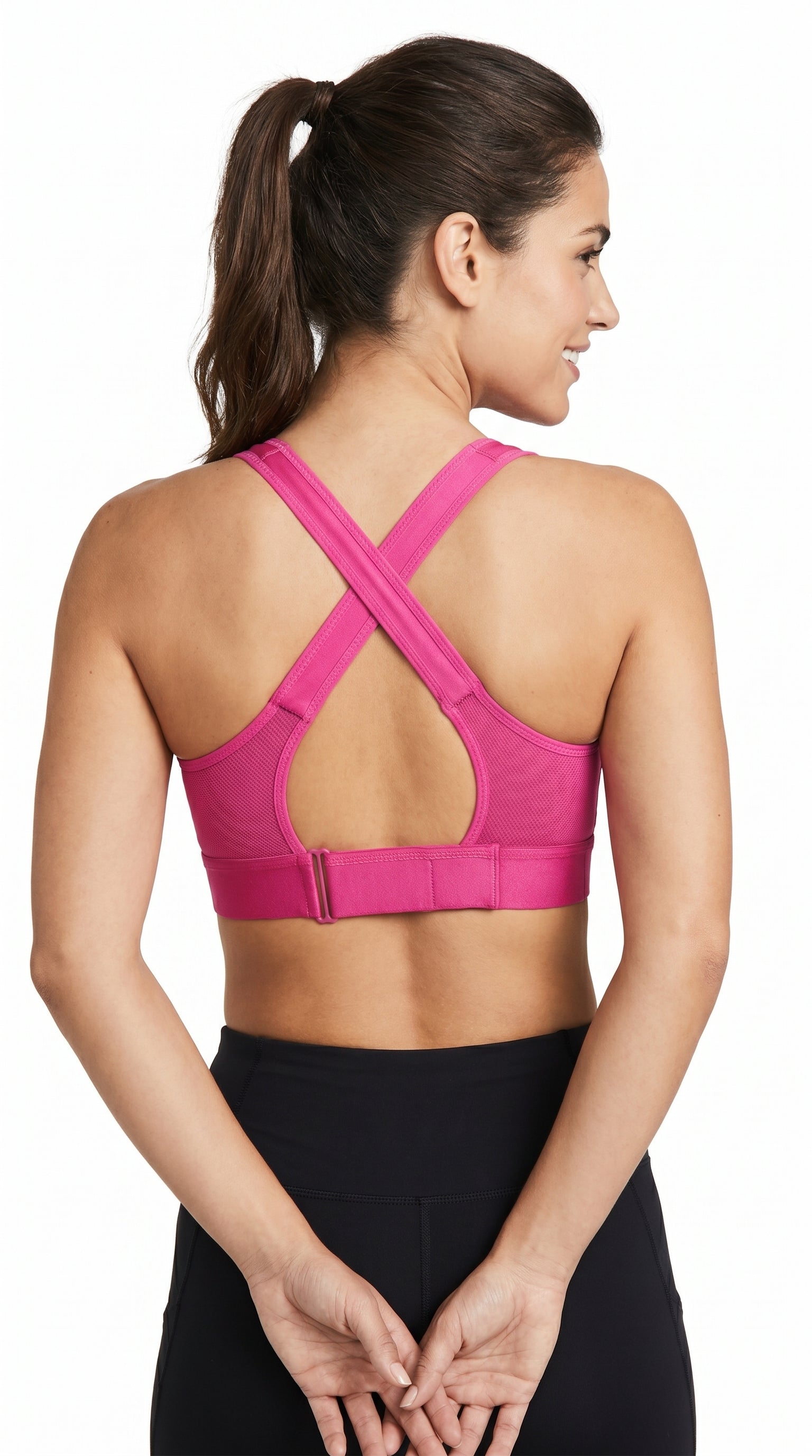 Active Pro Zip Sports Bra Pink
