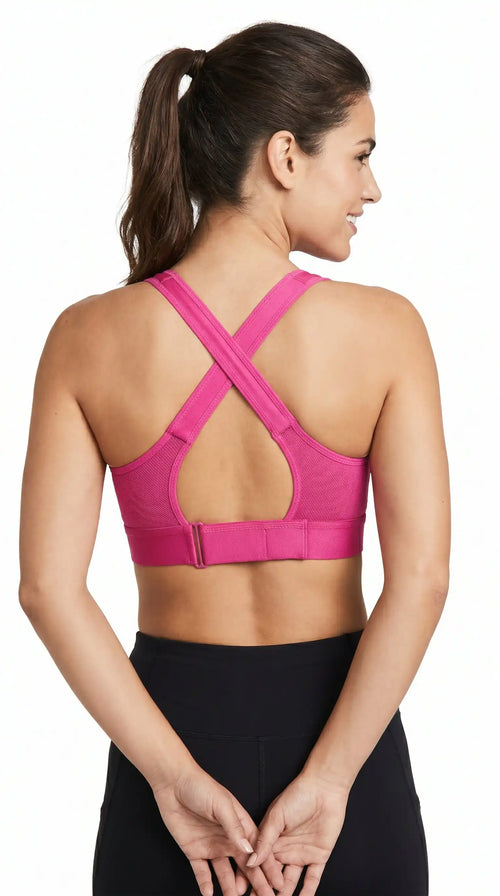 Active Pro Zip Sports Bra Pink
