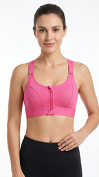 Active Pro Zip Sports Bra Pink