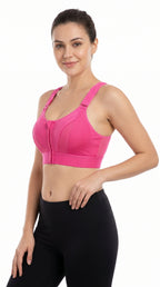 Active Pro Zip Sports Bra Pink