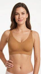 Padded Seamless Cloud Fit Bra Camel Brown