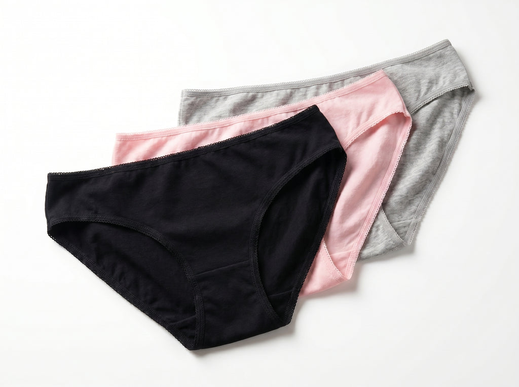 Bundle of 3 Soft Cotton Panties Plain Mix Colors