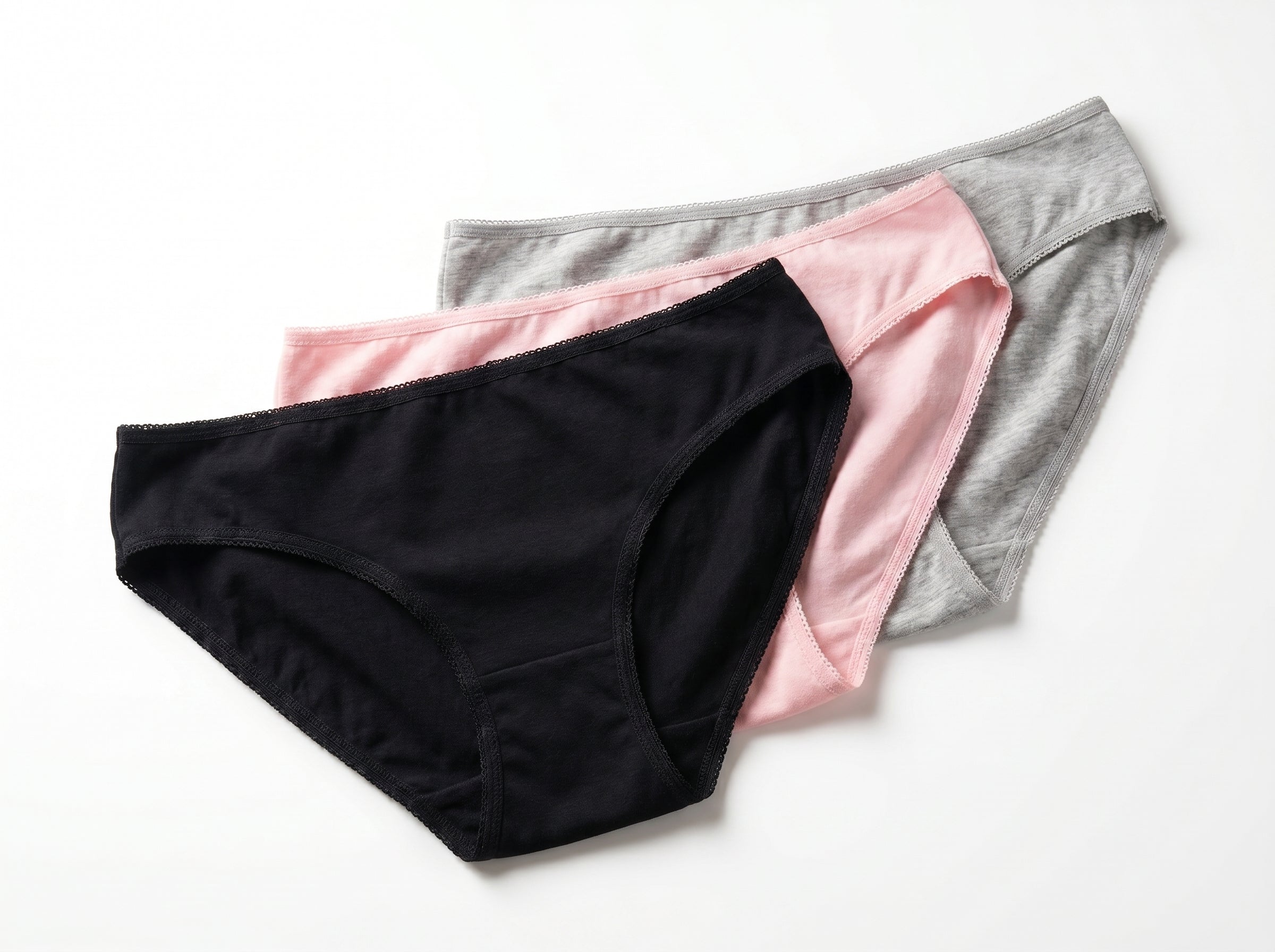 Bundle of 3 Soft Cotton Panties Plain Mix Colors