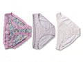 Bundle of 3 Soft Cotton Panties Purple Lace  Mix Colors