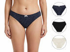 Bundle of 3 Soft Cotton Panties Circle Star Mix Colors