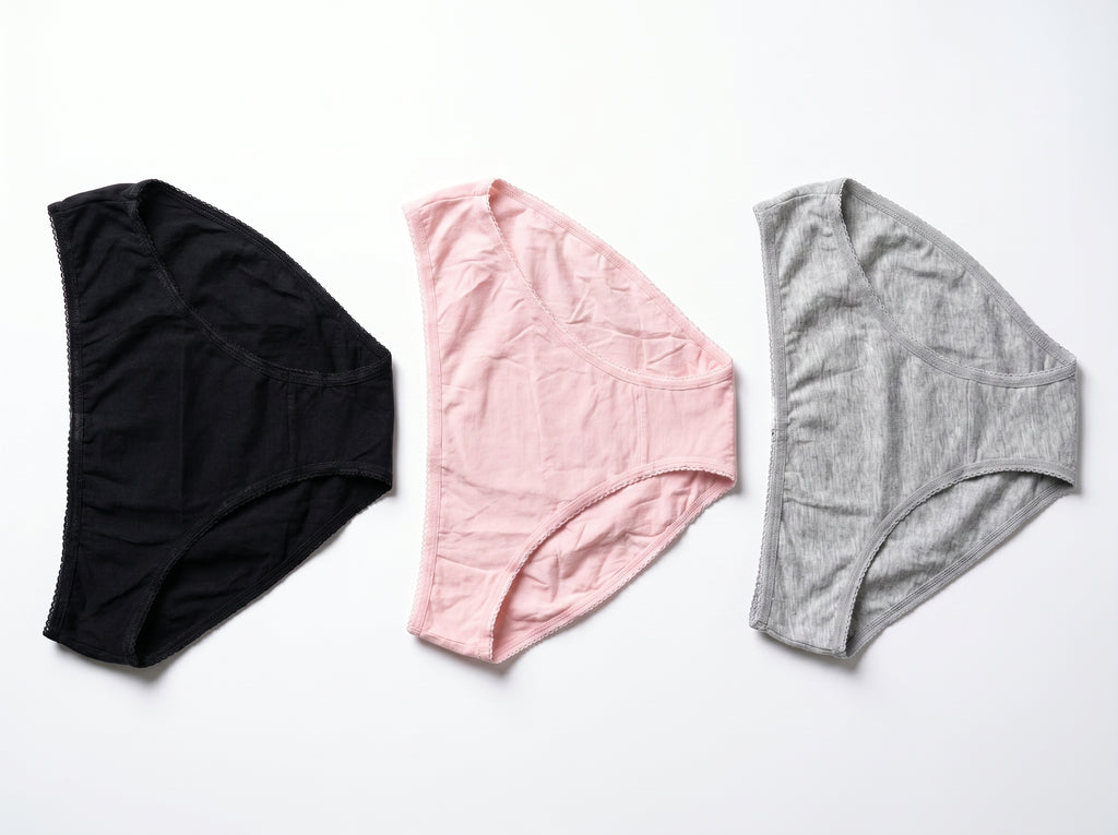 Bundle of 3 Soft Cotton Panties Plain Mix Colors