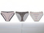Bundle of 3 Soft Cotton Panties Polka Strips Mix Colors