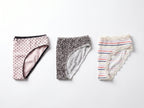 Bundle of 3 Soft Cotton Panties Polka Strips Mix Colors