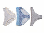 Bundle of 3 Soft Cotton Panties Lace Mix Colors