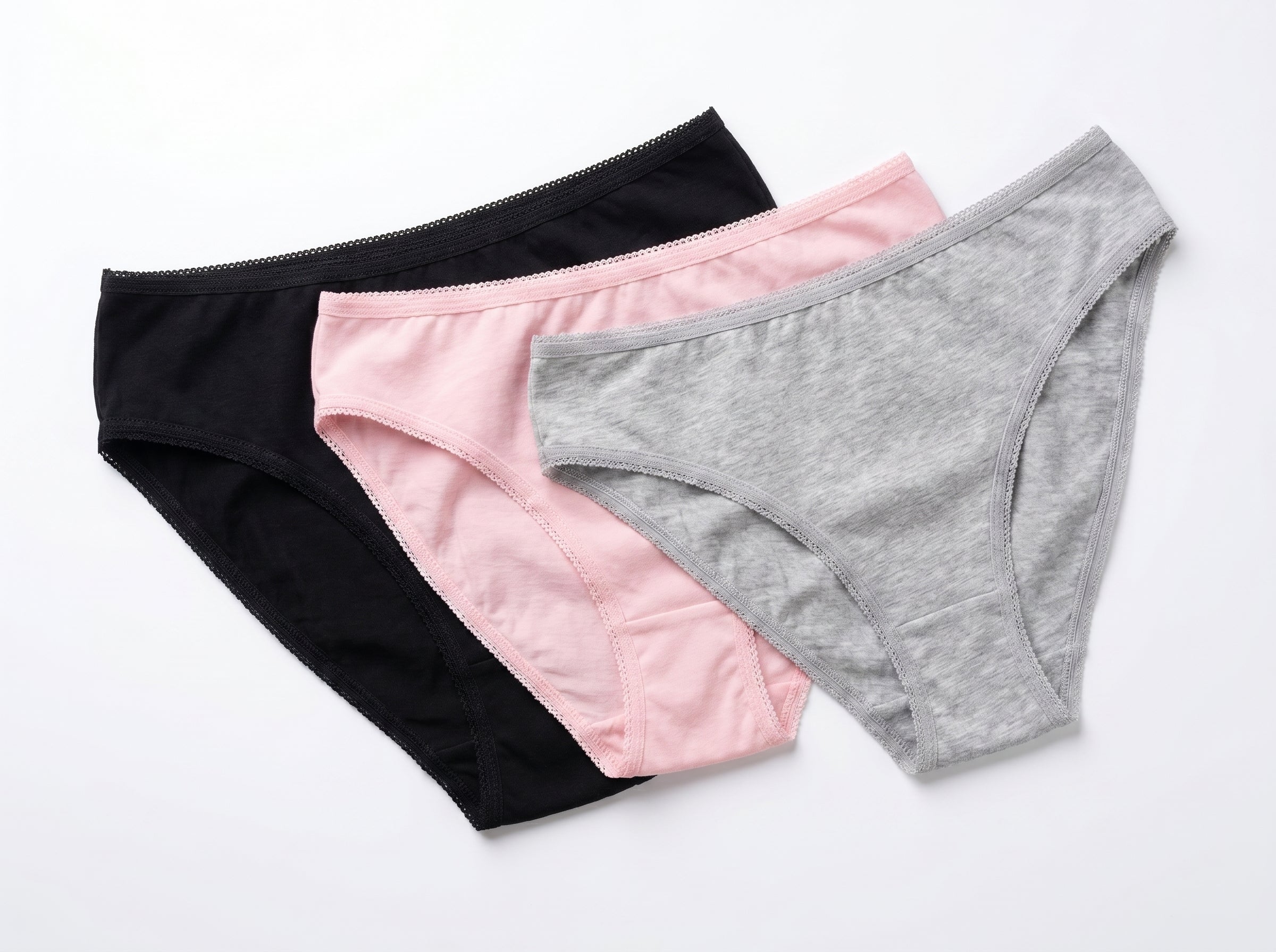 Bundle of 3 Soft Cotton Panties Plain Mix Colors