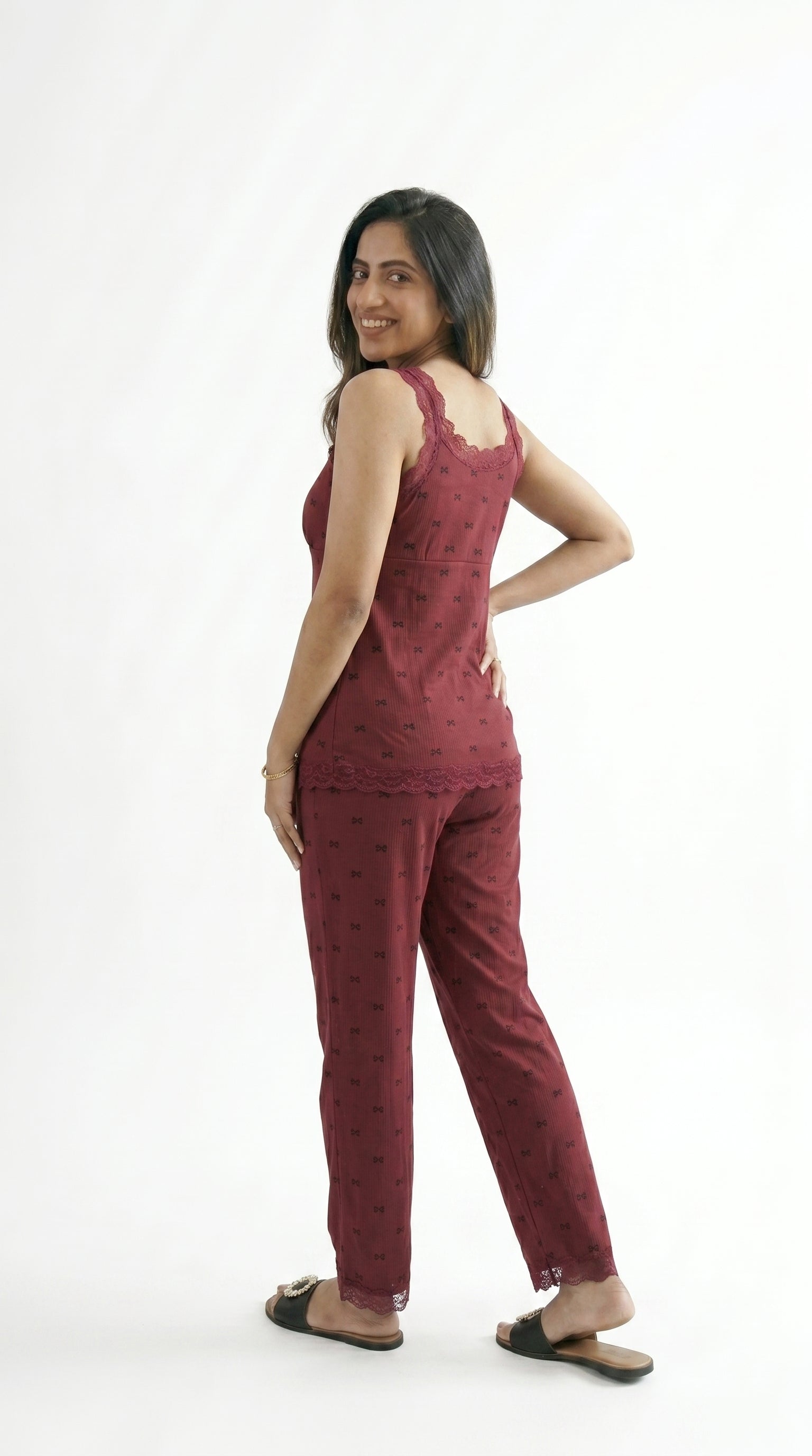 Net Cotton Night Suit