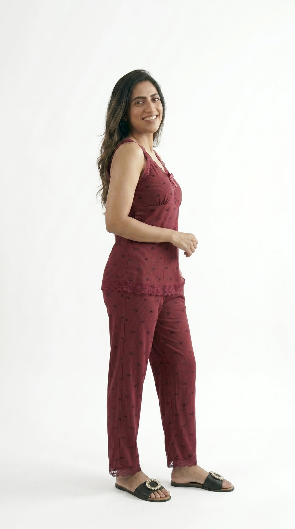Net Cotton Night Suit