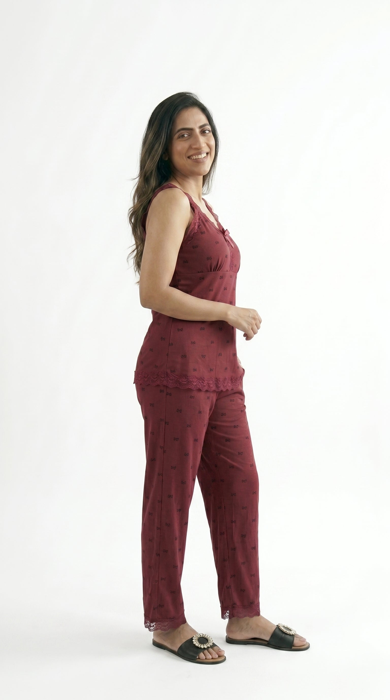 Net Cotton Night Suit