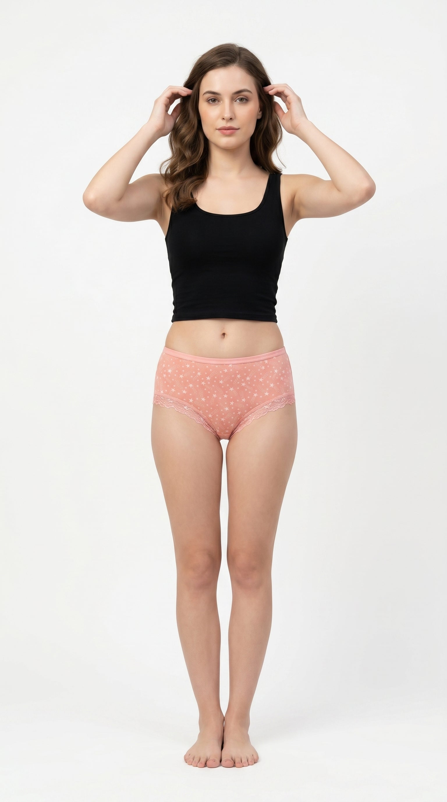 Bundle of 3 Soft Cotton Panties Stars Mix Colors